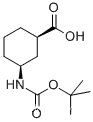 Molecular Structure of 222530-33-8 (BOC-(+/-)-CIS-3-AMINOCYCLOHEXANE-1-CARBOXYLIC ACID)
